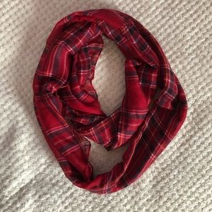 Plaid infinity scarf